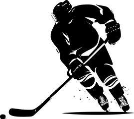 Hockey - Minimalist and Flat Logo - Vector illustration