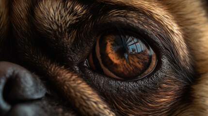 eye of a pug