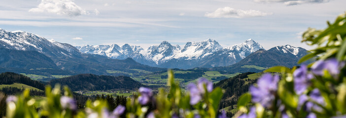 Sunny weather with view to Totes Gebirge, Upperaustria
