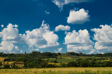 sky cloud italy forest village