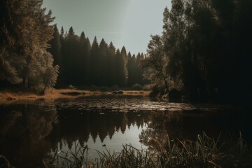 Ponds and lakes. Generative AI