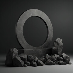 Stone Fixture 3D Render