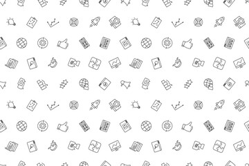 Vector SEO and promotion pattern. SEO and promotion seamless background