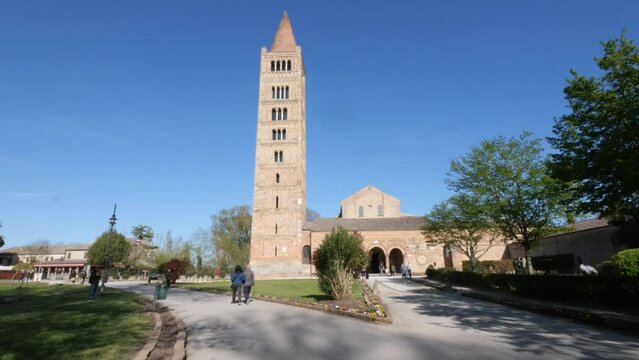 Delta Po Biosphere Reserve, Italy, view of the abbey of Pomposa