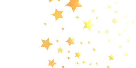 XMAS Banner with golden decoration. Festive border with falling glitter dust and stars.