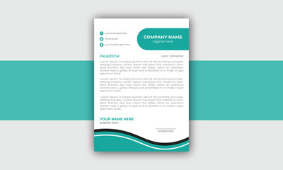 Letterhead Design Modern Business Letterhead Design Template. letterhead flyer corporate official minimal creative abstract professional informative newsletter design with logo.