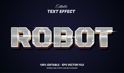 robot editable text effect