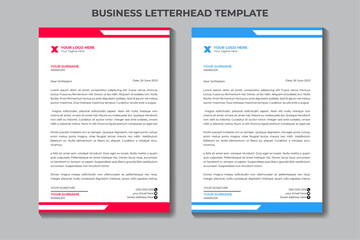Modern business letterhead template design