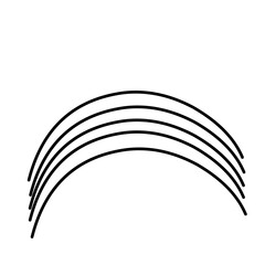 abstrack black curve doodle