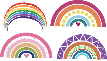 Obraz premium colorful Rainbow Illustration vector Design