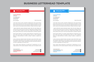 Modern business letterhead template design