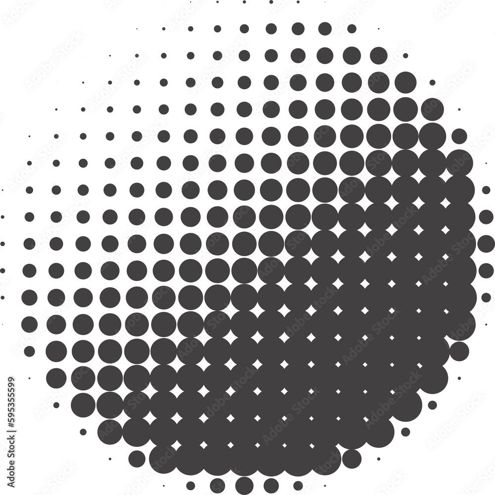 Poster circle dots with halftone pattern. round gradient background. elements with gradation points texture