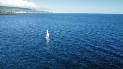 Obraz premium Drone landscape view of Sao Miguel, Azores