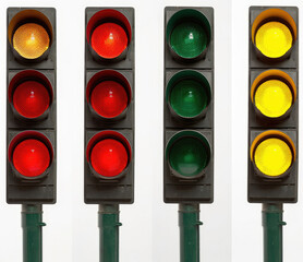 Traffic lights in a row
