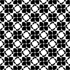Vector seamless models. Modern stylish texture. Composition from regularly repeating geometrical element. Monochrome, simple. Vector illustrations.