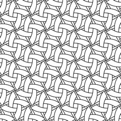 Vector seamless pattern. Modern stylish texture. Monochrome, linear abstract background.