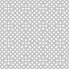 Vector seamless pattern. Modern stylish texture. Monochrome, linear abstract background.