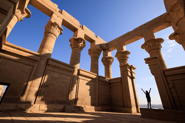 Women in Isis temple - Philae - Aswan - Egypt