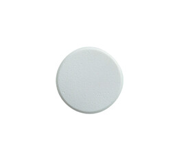 White single soluble tablet pill on transparent background