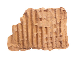 Ripped cardboard on transparent background. Paper piece png.