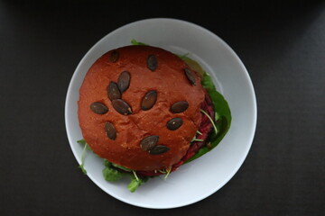 hamburger, food, eat