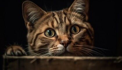 Portrait of a beautiful cat close up. Generative AI