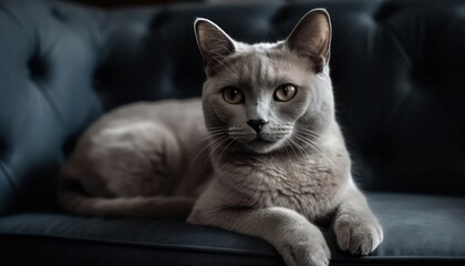 Portrait of a beautiful cat close up. Generative AI