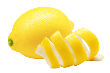 Lemon isolated on white background, full depth of field