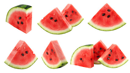 Watermelon isolated on white background, full depth of field - Powered by Adobe