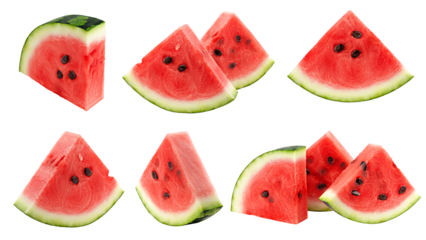 Watermelon isolated on white background, full depth of field