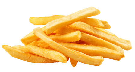 french fries, potato fry isolated on white background, full depth of field - obrazy, fototapety, plakaty