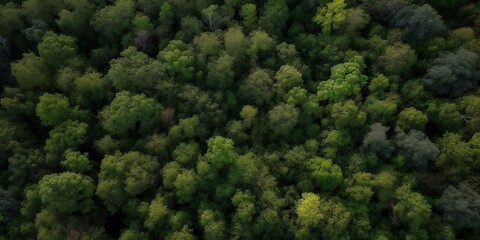 Fototapeta premium Aerial View of Forest Landscape Texture