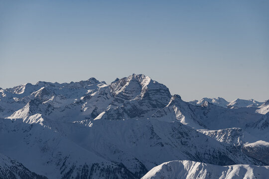 snow covered mountains