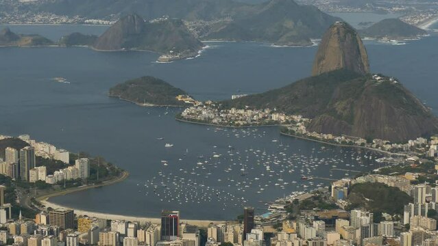 Far View of Sugarloaf and Botafogo Beach in Rio de Janeiro 2