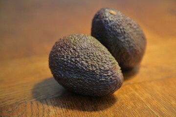 avocado on wood