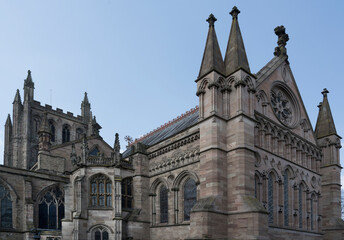 Fototapeta na wymiar Grand architecture of Hereford Cathedral