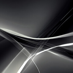 abstract background of black and white waves, Generative AI
