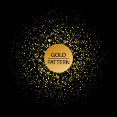 Golden shimmering particles. Abstract holiday background. Template for advertising, presentation. eps 10