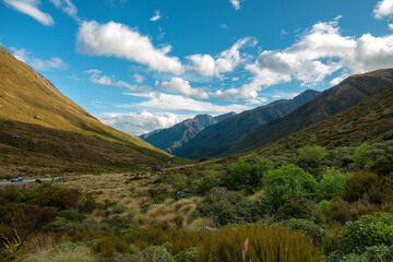 Arthur's Pass, a mountain pass (920 metres above sea level) in the Southern Alps of the South...