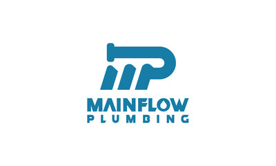 MP letter logo design. Plumbing Logo Design. plumbing logo vector