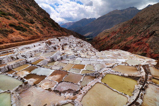 Salinas de Maras Peru - Salineras de Maras - Salt terrace in Peru- Salt Landscape 