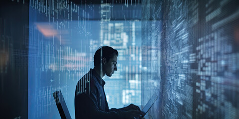 Futuristic business and technology concept background generative ai