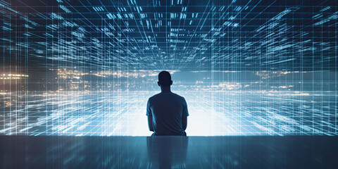 Futuristic business and technology concept background generative ai