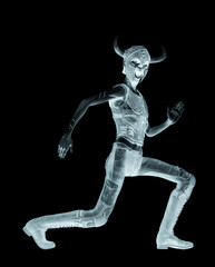 undead viking doing a robot dance