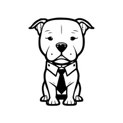 Pitbull - High Quality Vector Logo - Vector illustration ideal for T-shirt graphic