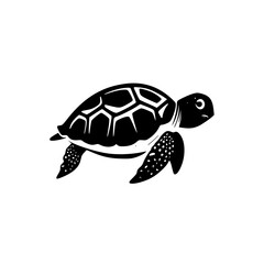 Turtle | Minimalist and Simple Silhouette - Vector illustration