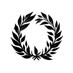 Wreath - Minimalist and Flat Logo - Vector illustration