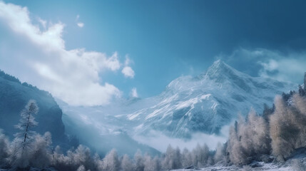 Obraz na płótnie Canvas Schneebedeckte Berge 
