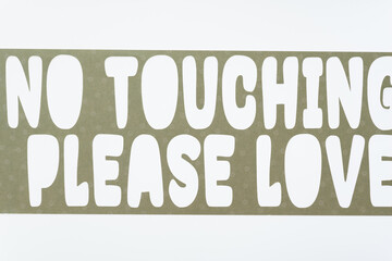 machine cut stencil with text: 