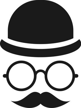 Old fashioned man vector icon